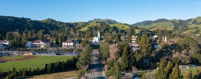 An aerial view of Saint Mary's college